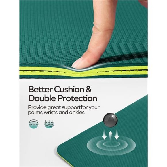 Eco Friendly Yoga Mat Thick TPE Yoga Mat Non Slip Yoga Mats Anti-tear Exercise - Picture 5 of 7